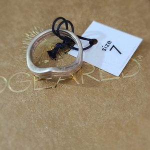 Sterling silver chevron stack sz 7 925